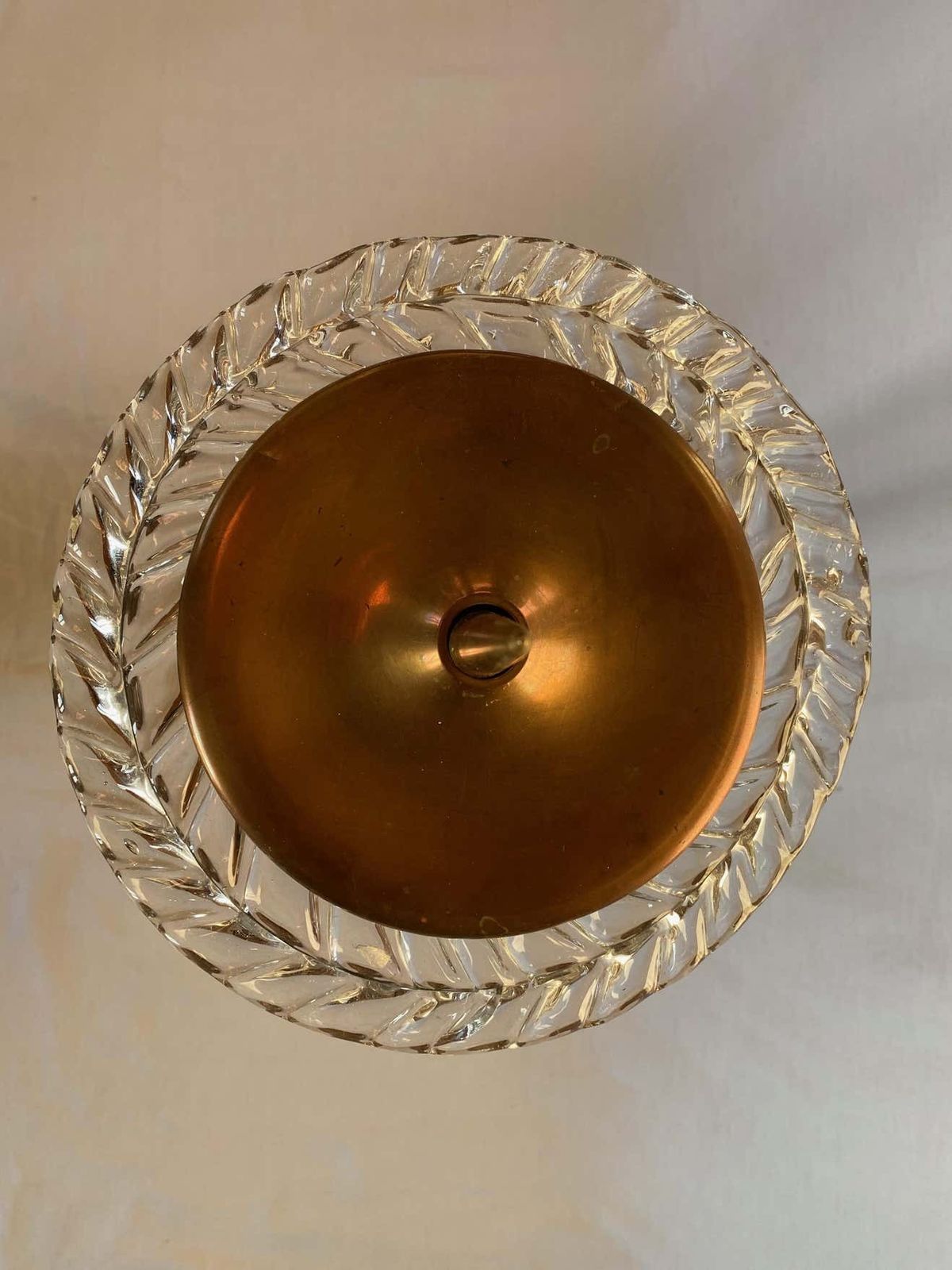 Italian Candleholder In Copper And Murano Glass By Ercole Barovier, 1940 photo for sale