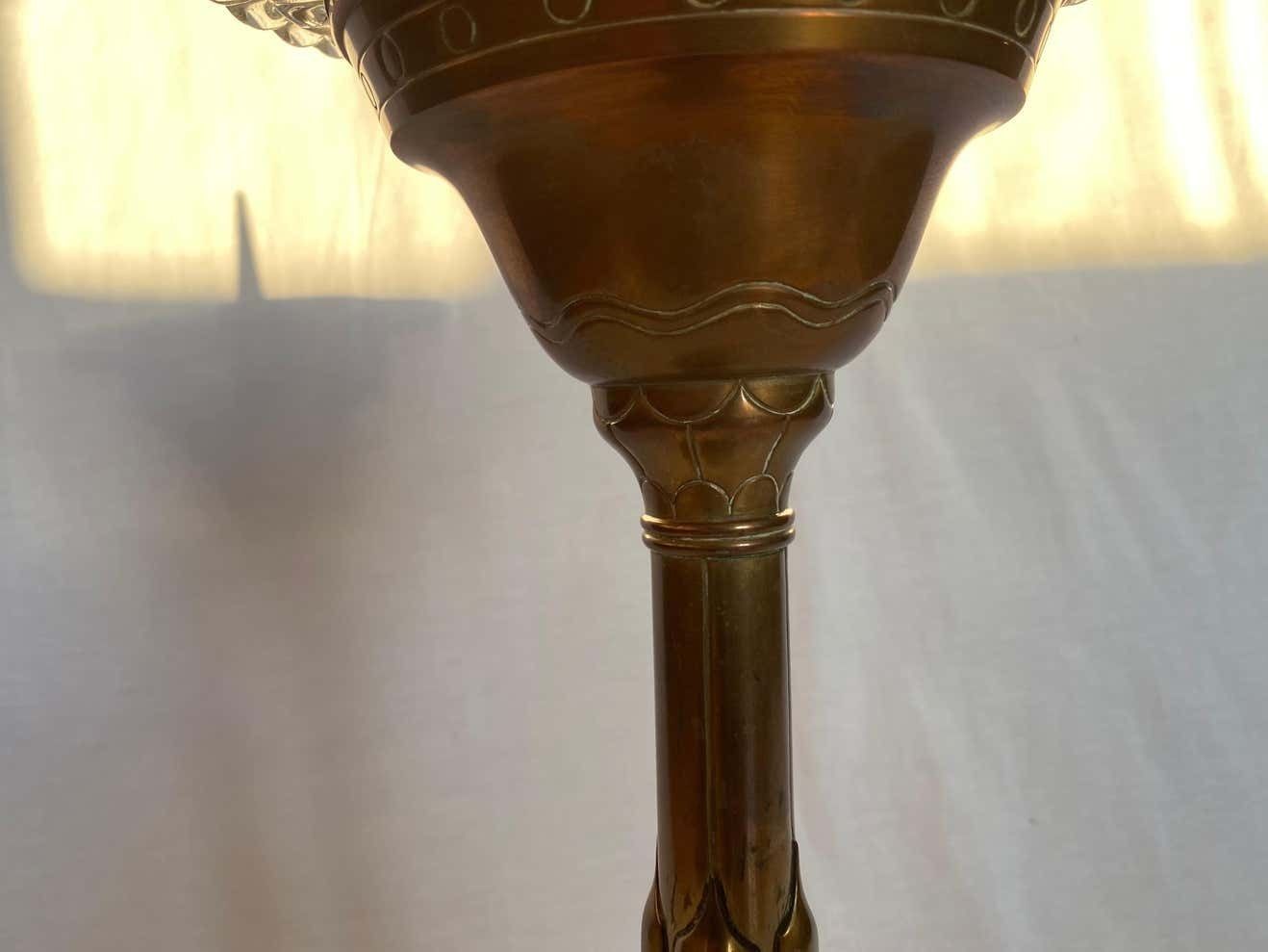 photo furniture Italian Candleholder In Copper And Murano Glass By Ercole Barovier, 1940