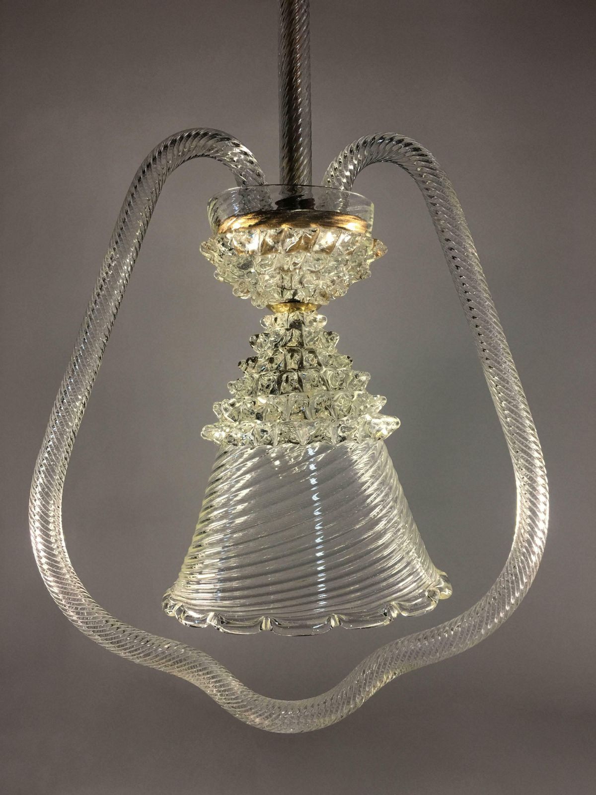 Italian Chandelier By Barovier And Toso  Murano  1950 photo furniture