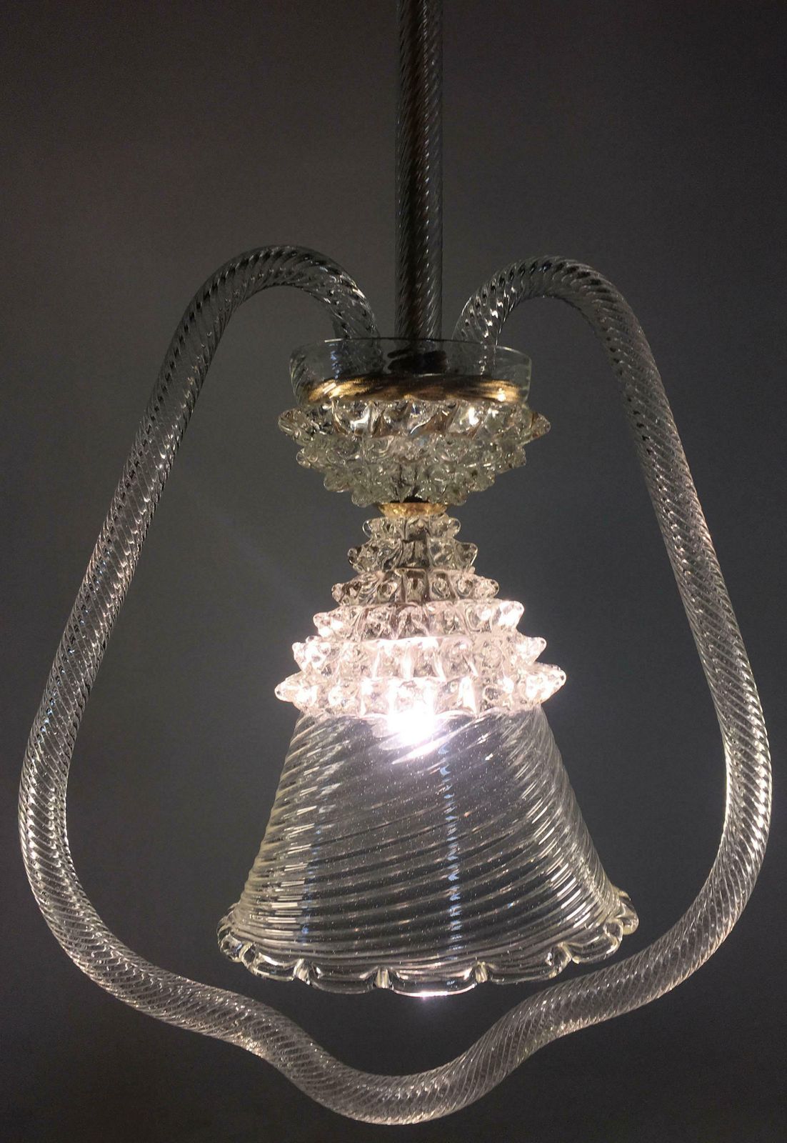 Italian Chandelier By Barovier And Toso  Murano  1950 photo vinterior