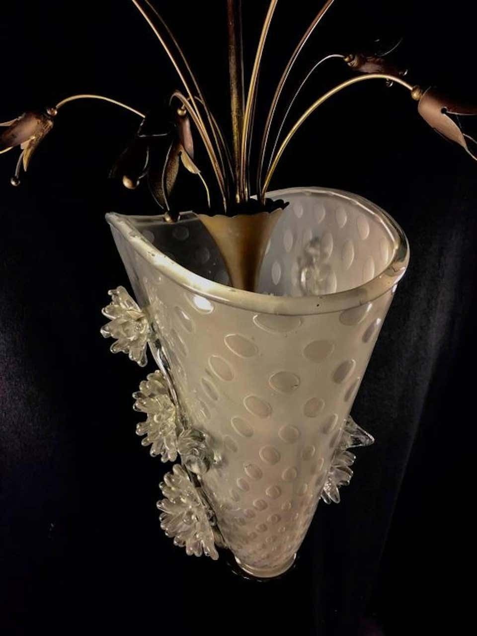 Extraordinary Italian Chandelier By Archimede Seguso, Murano, 1940s photo for sale
