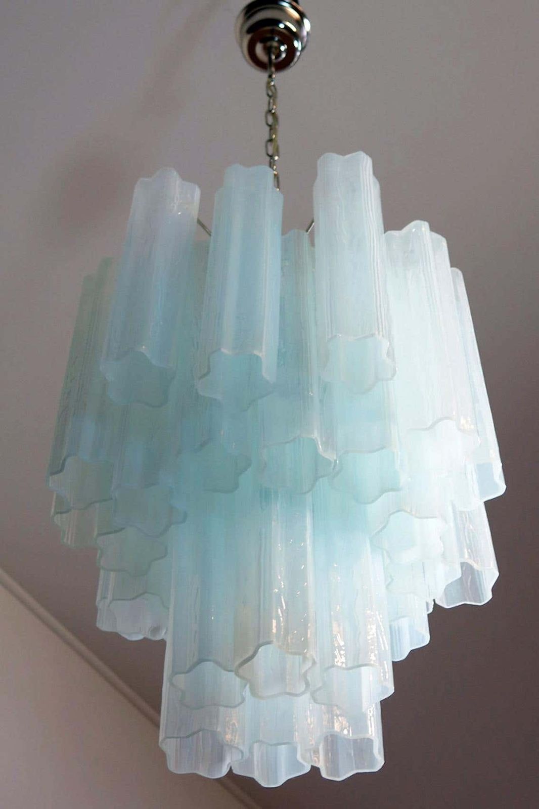 Pair Of 30 Tronchi Chandelier In Toni Zuccheri Style For Venini  Murano photo vinterior