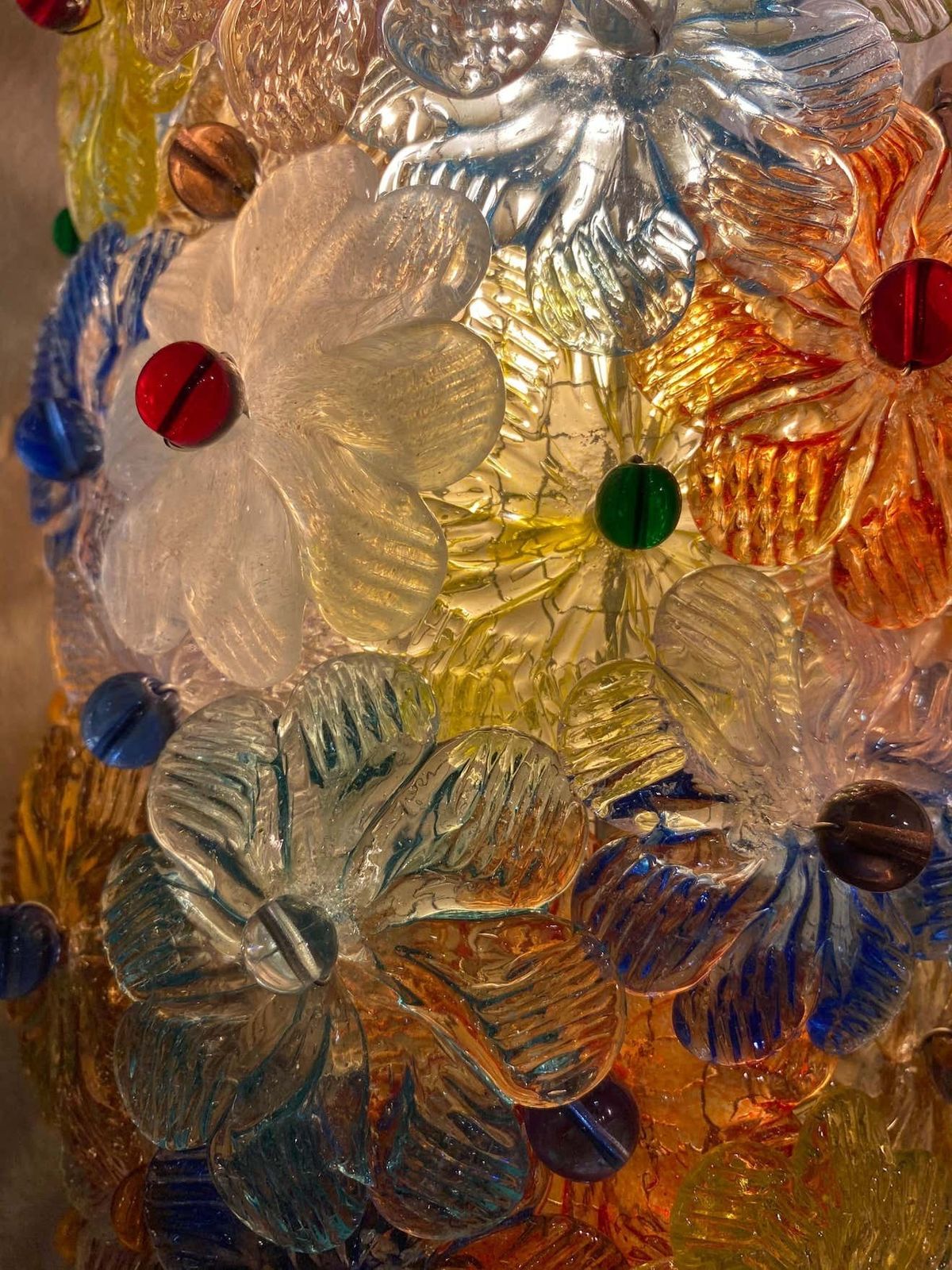 photo buy Stunning Set Of 4 Sconces Millefiori By Barovier&Toso Murano, 1950