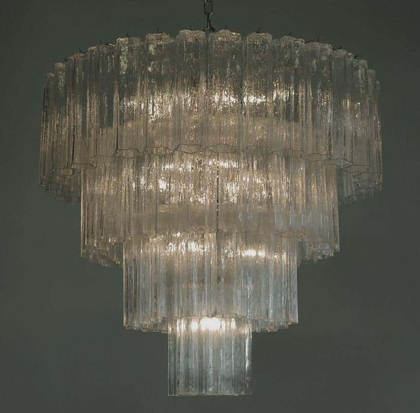 Pair Of Murano 78 Glass Chandeliers In The Of Style Toni Zuccheri For Venini photo Lighting