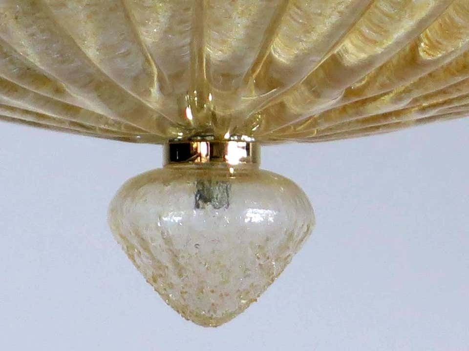 Large Ceiling Leaves Barovier & Toso Style, Murano, 1980s photo Lighting