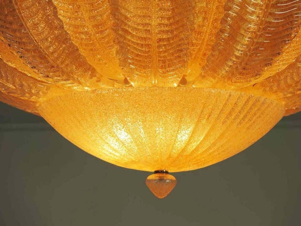Large Ceiling Leaves Barovier & Toso Style, Murano, 1980s photo buy