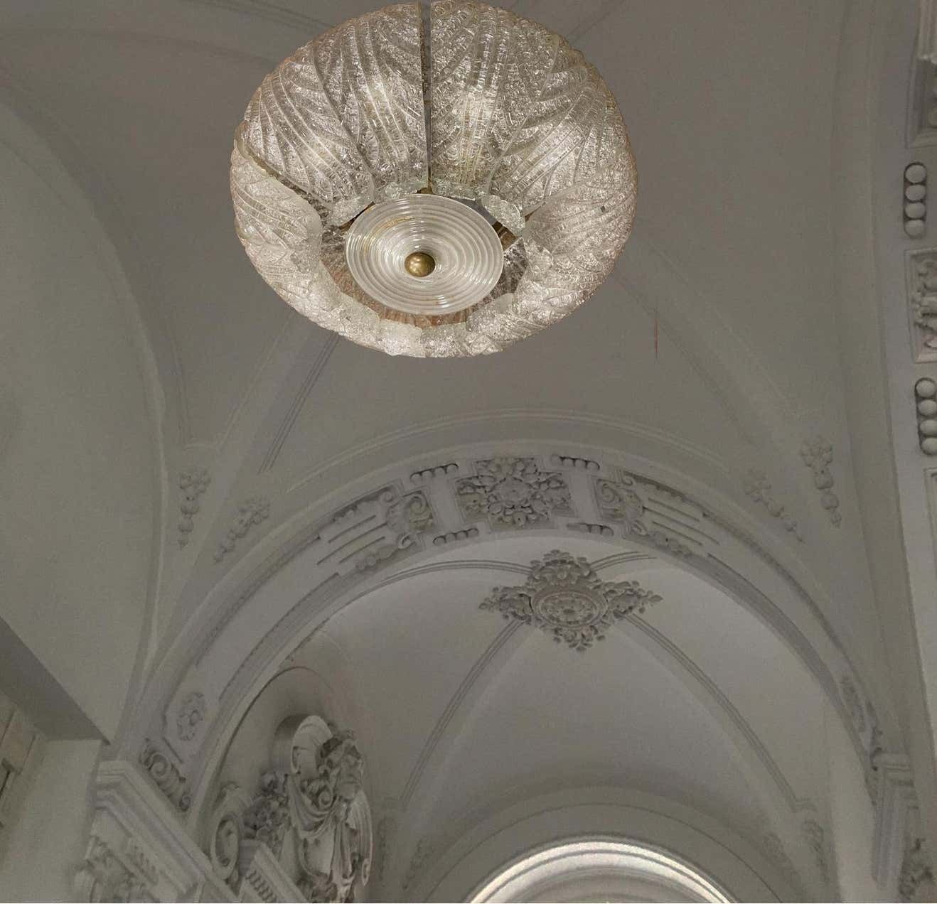 Barovier & Toso Ceiling Light, Murano, 1950 photo Lighting