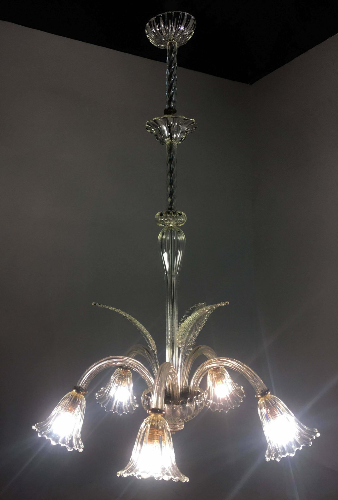 Liberty Chandelier By Ercole Barovier, Murano, 1940s photo furniture
