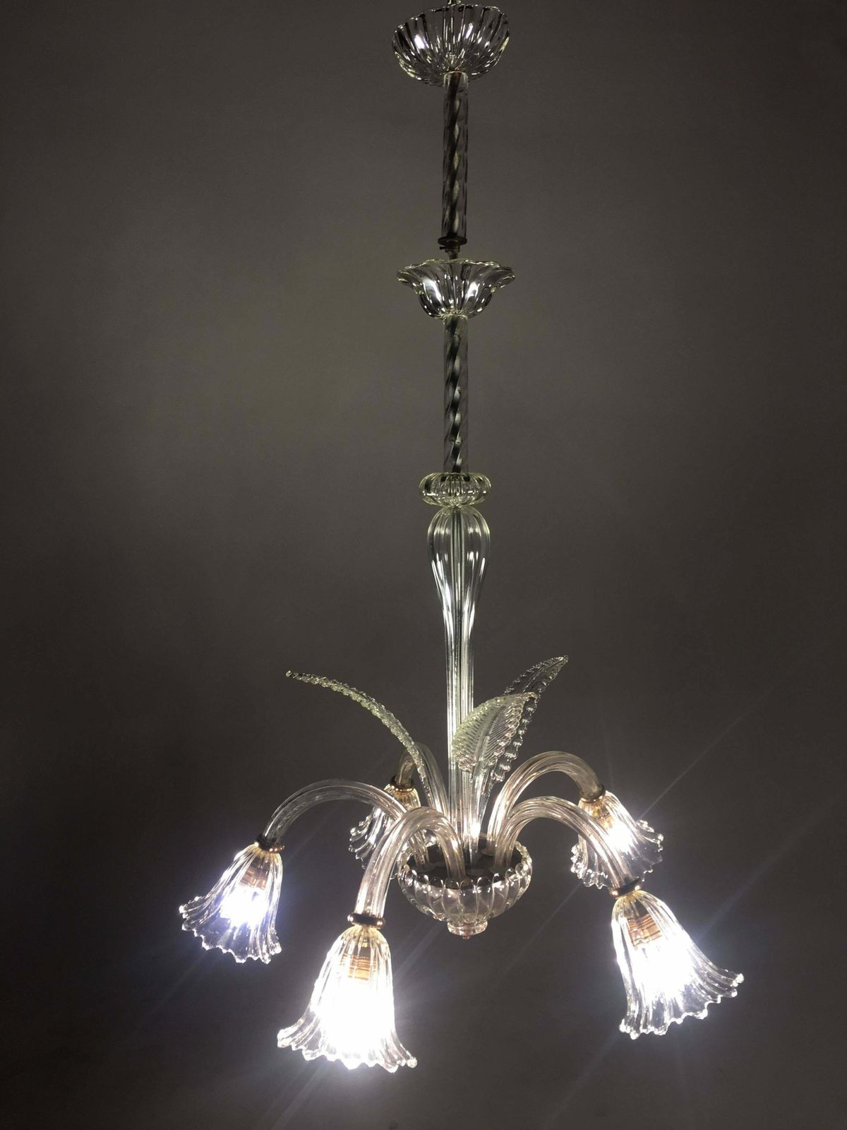 Lighting Liberty Chandelier By Ercole Barovier, Murano, 1940s photo
