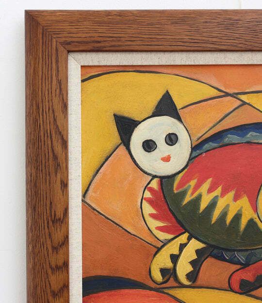Portrait Of A Reposing Cat By F. Duparc (Circa 1960s) photo Art