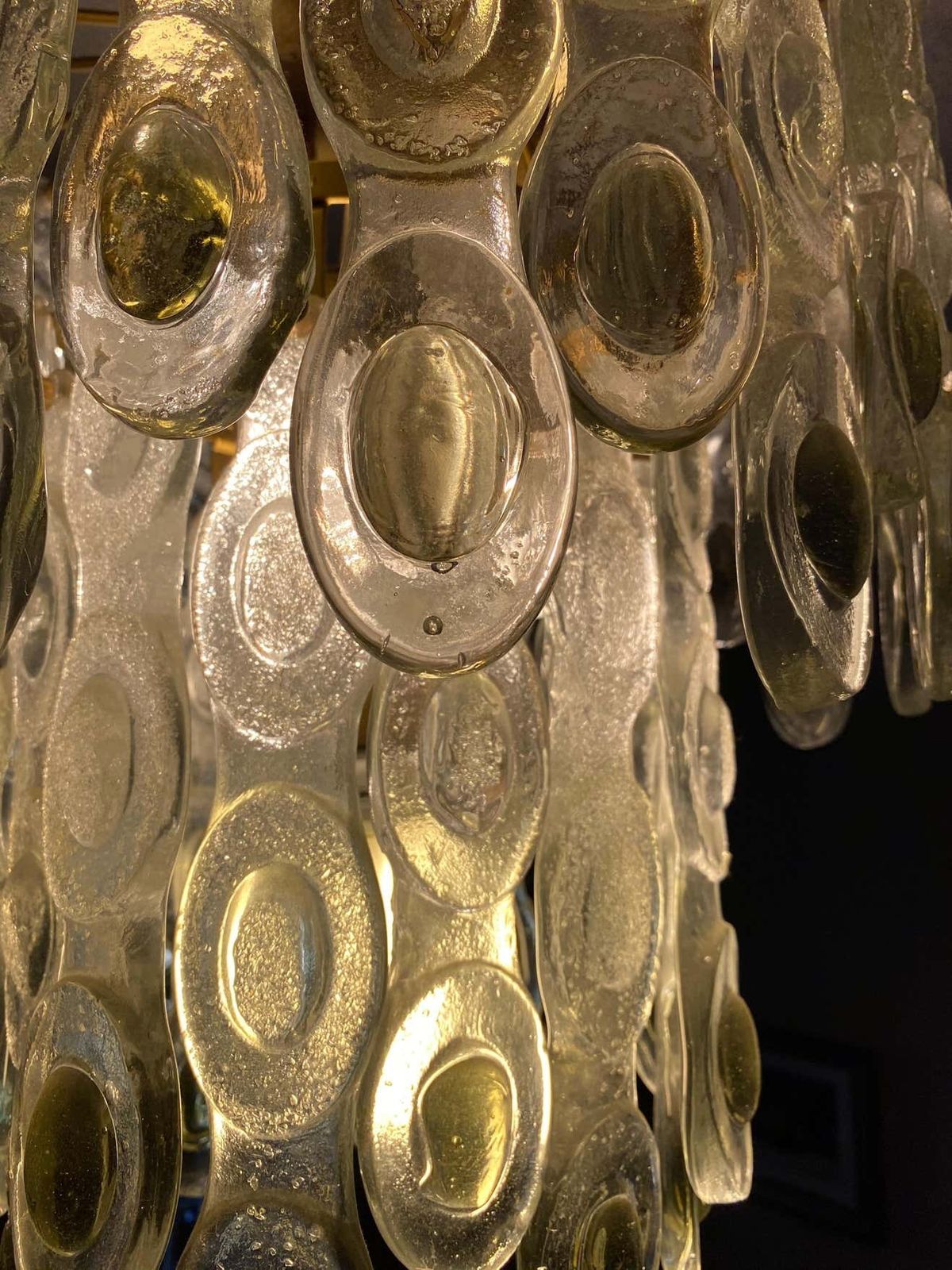 Sumptuous Italian Glass Chandelier, Murano, 1970 photo Lighting