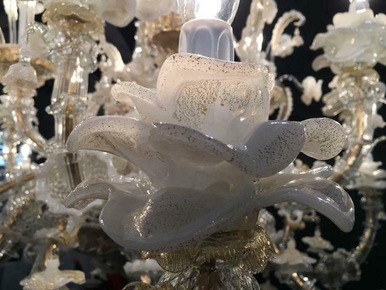 Spectacular Italian Chandelier Gold Inclusions, Murano, 1980s photo furniture
