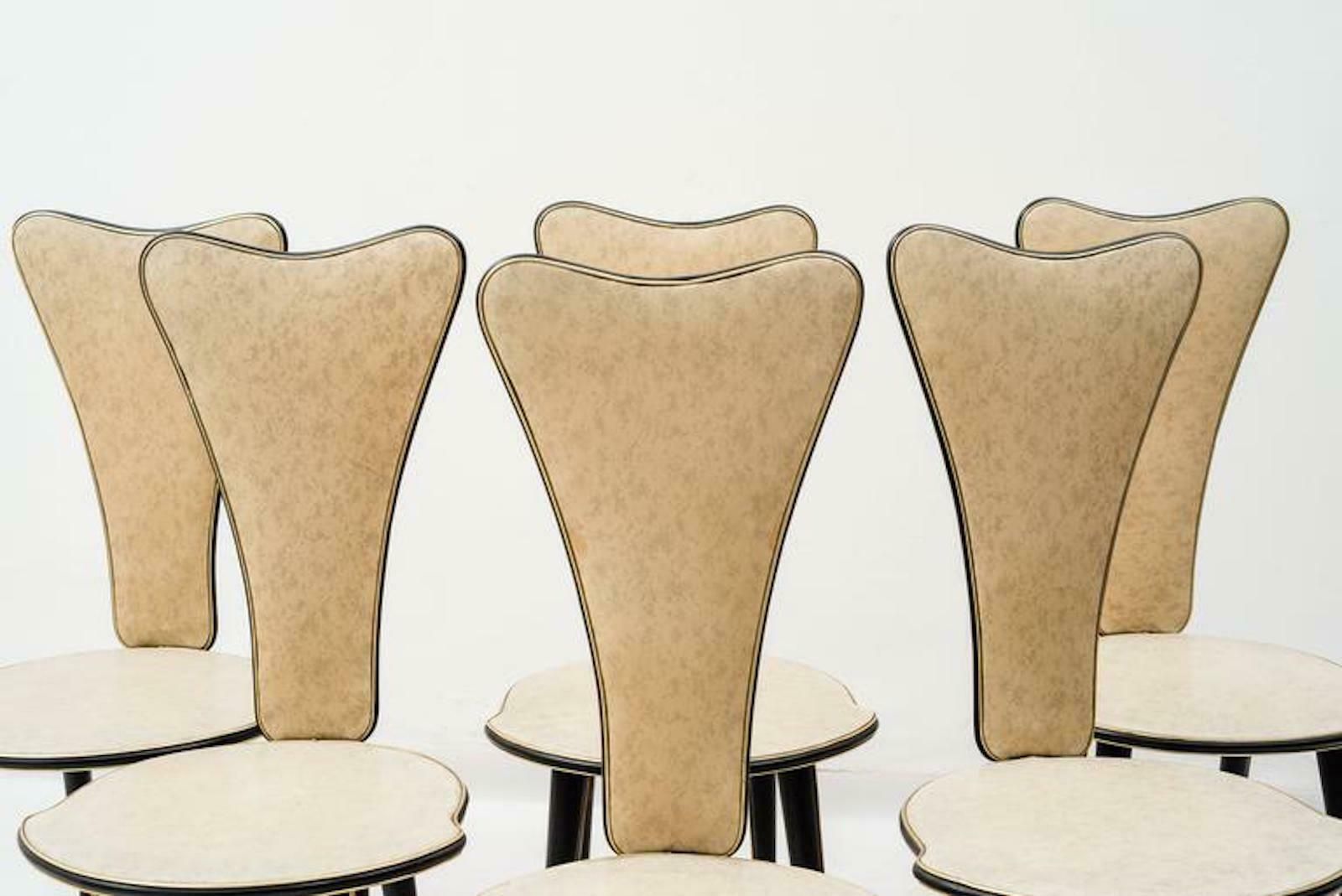 photo furniture Set Of Six Chairs By Umberto Mascagni, 1950s