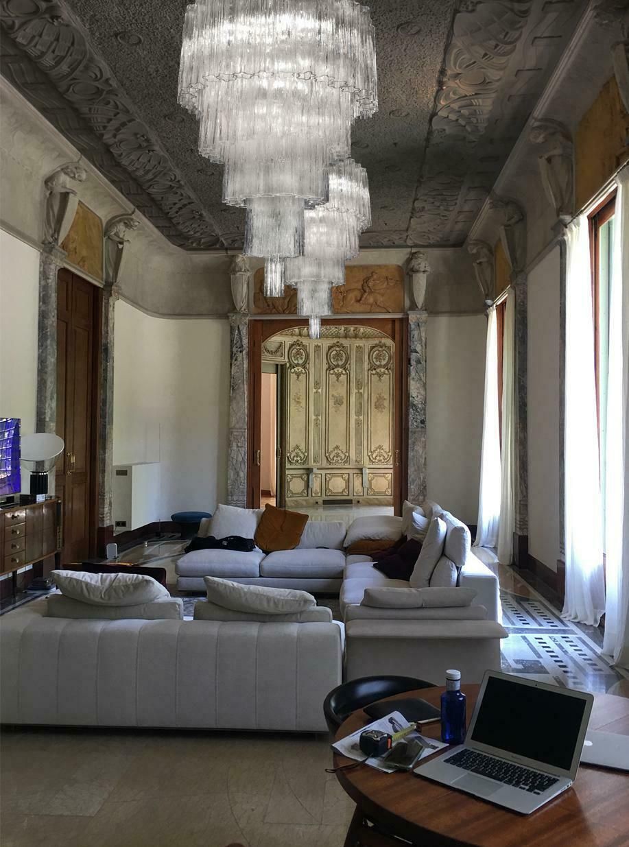 Pair Of Italian Tronchi Chandeliers photo vintage
