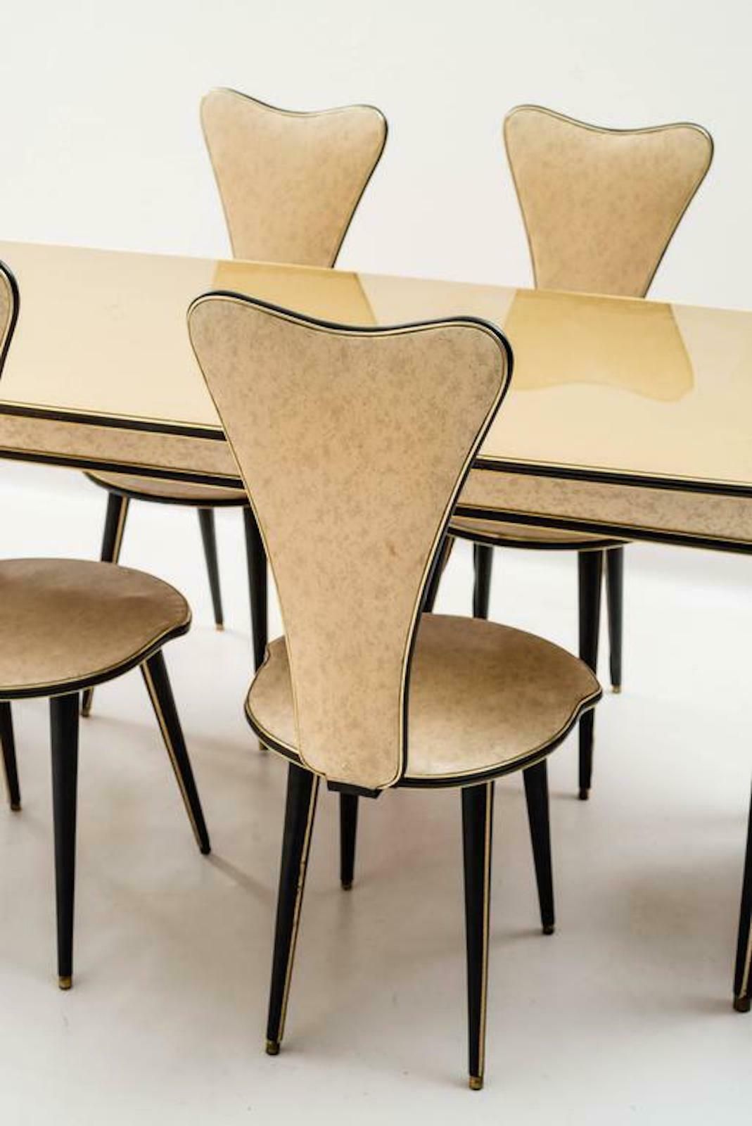 photo for sale Dining Table And Set Of Six Chairs By Umberto Mascagni, 1950s