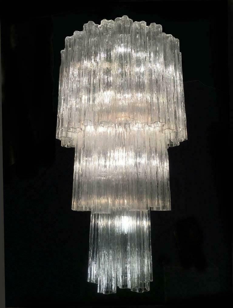 Italian Tronchi Chandelier By Toni Zuccheri For Venini Style, Murano photo Lighting