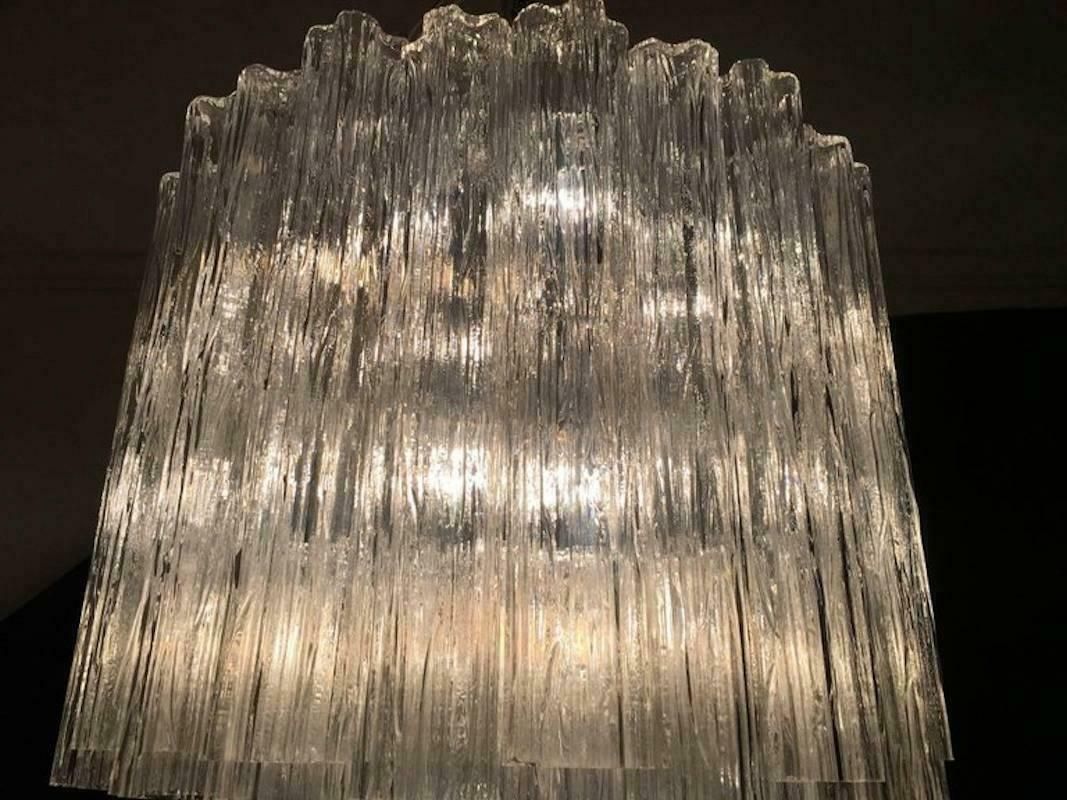 Italian Tronchi Chandelier By Toni Zuccheri For Venini Style, Murano photo vintage