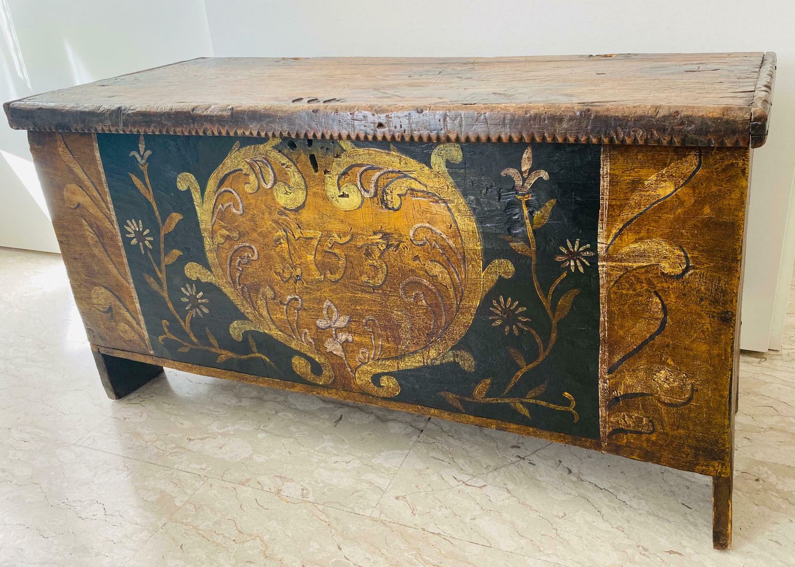 Gorgeous Antique Italian Wooden Case, 18th Century ''Year 1753'' photo furniture