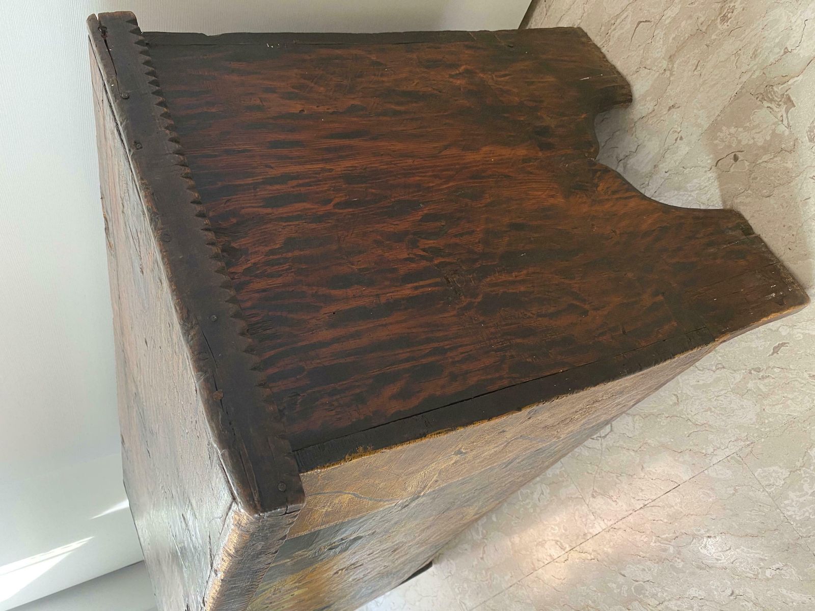 28209.0 Gorgeous Antique Italian Wooden Case, 18th Century ''Year 1753'' photo