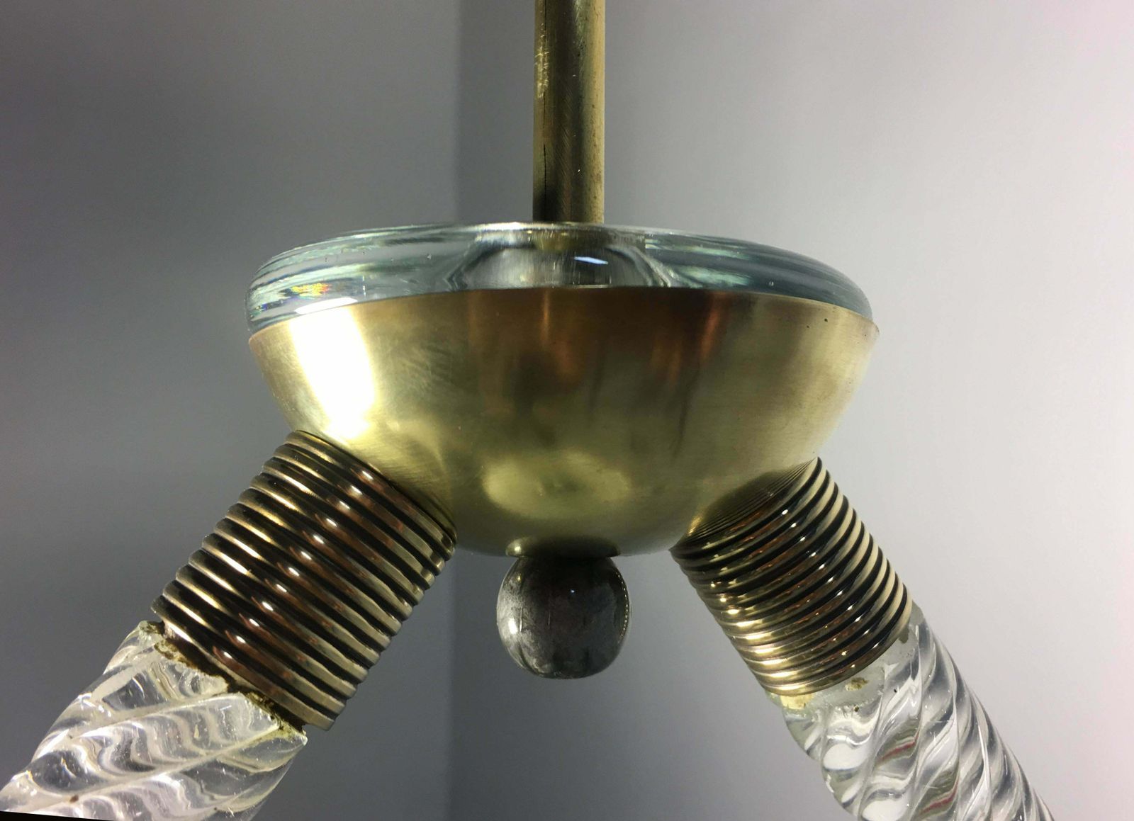 2821.0 Art Deco Chandelier By Ercole Barovier, Murano, 1940s photo