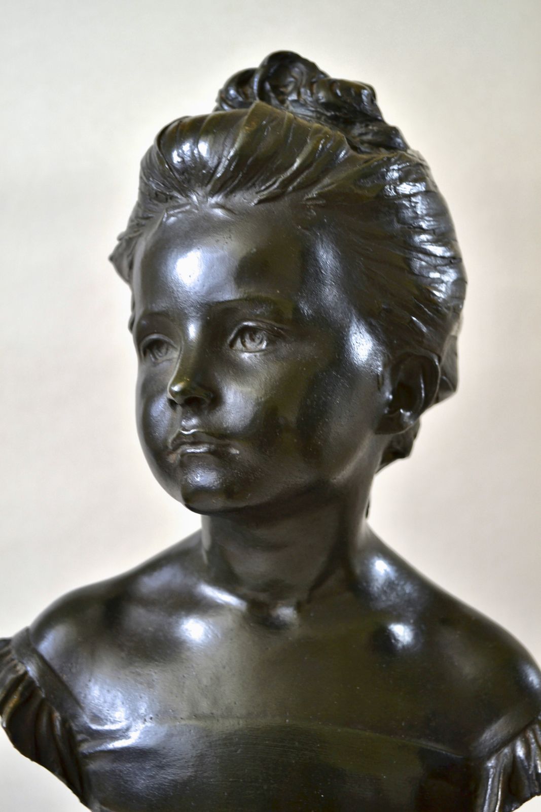 Alfred Drury Ra, The Age Of Innocence, Bronze Bust On Marble Base