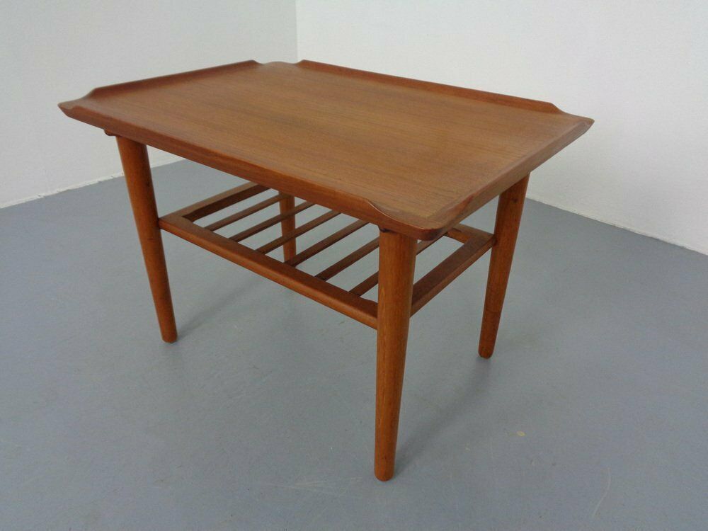 Teak Coffee Table By Holger Georg Jensen For Kubus, Denmark, 1960s photo vintage