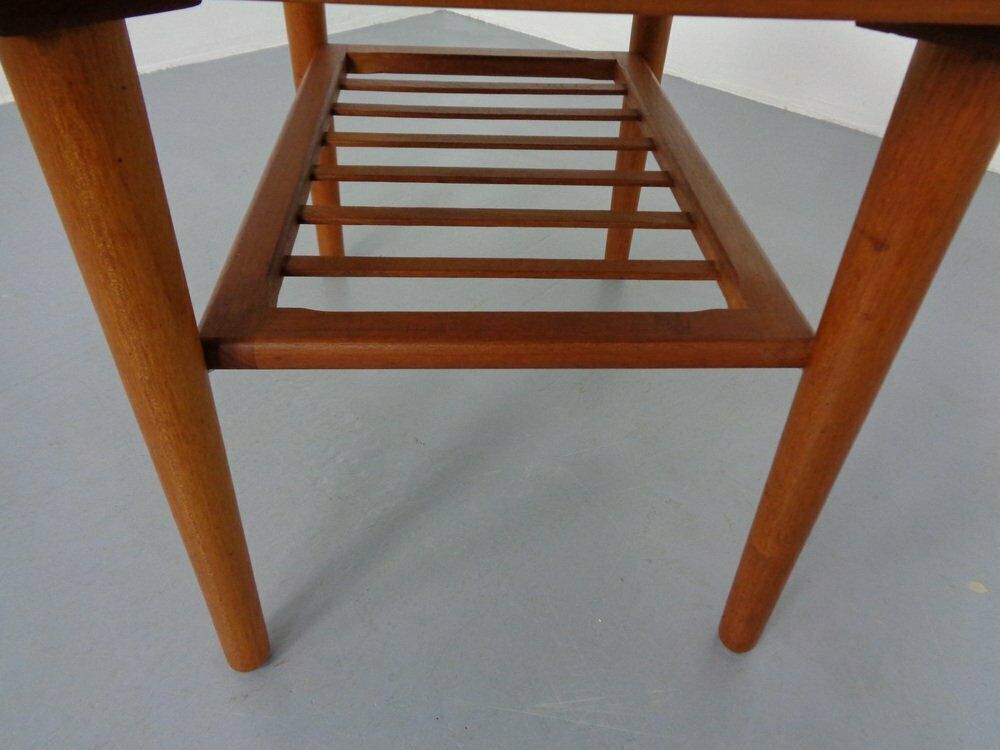 photo vintage Teak Coffee Table By Holger Georg Jensen For Kubus, Denmark, 1960s