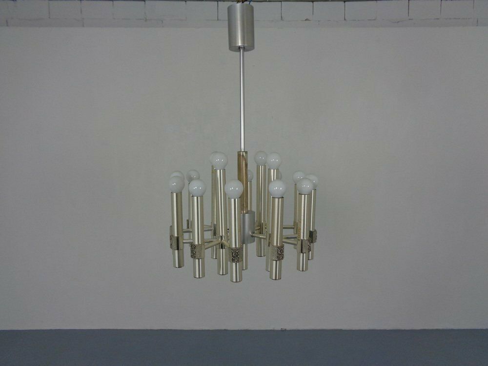 Italian Sputnik Chandelier By Angelo Brotto For Esperia, 1960s photo furniture