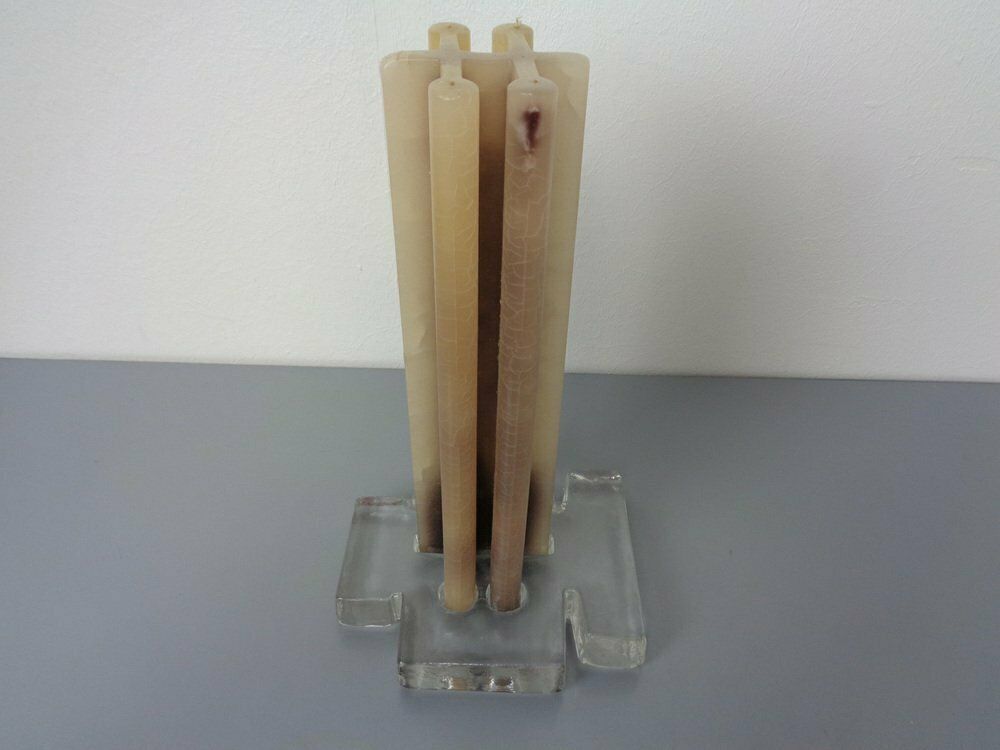 Scandinavien Glass Candleholder, 1960s photo for sale