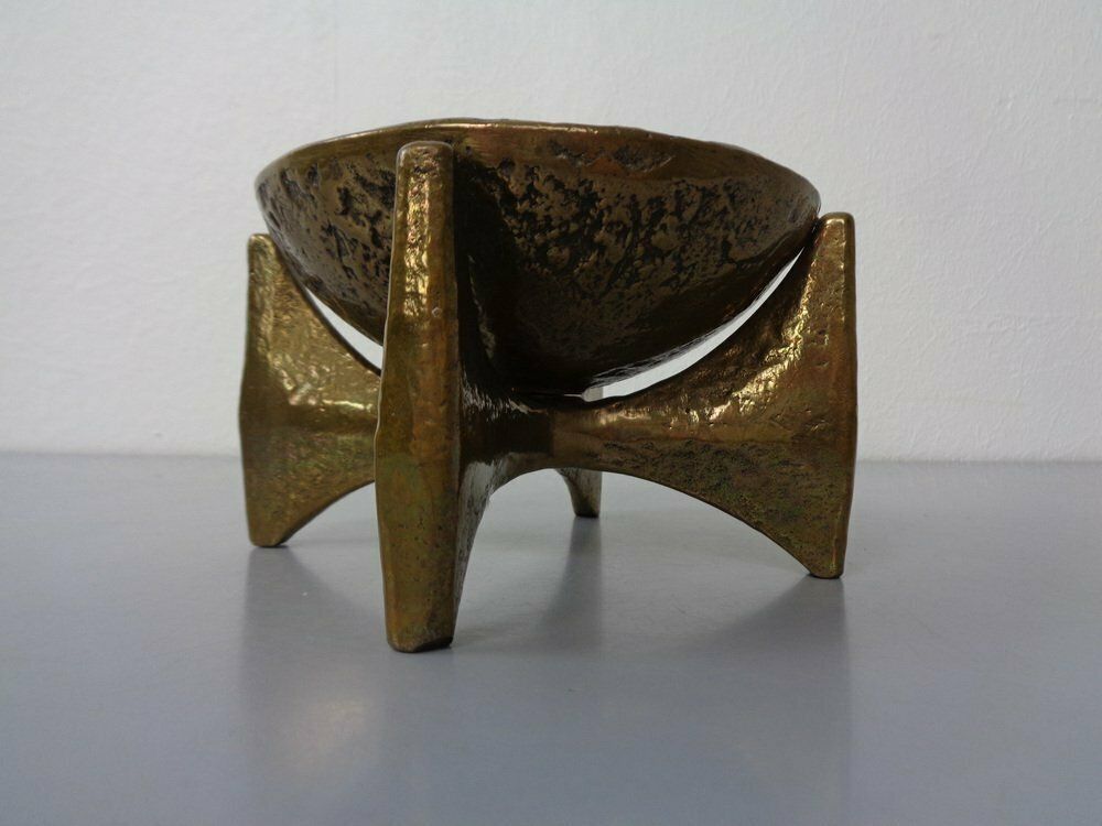 Brutalist Bronze Candleholder By Michael Harjes, 1960s photo Home Decor