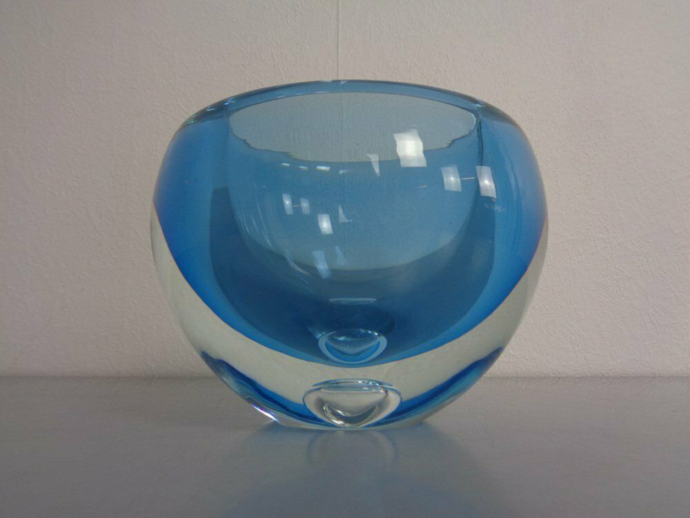 Large Sommerso Murano Glass Bowl By Flavio Poli, 1960s photo for sale