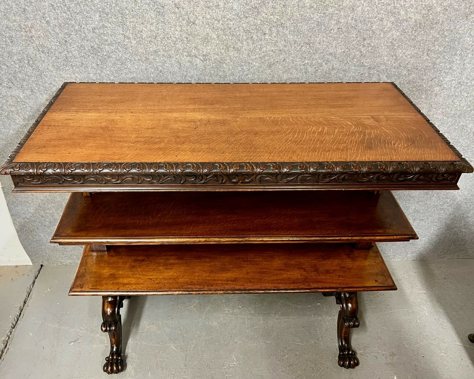 photo for sale Antique Rise And Fall Dumb Waiter Buffet