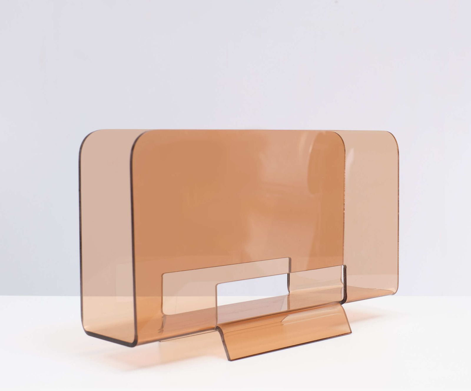 Smoked Lucite Magazine Rack France 1970s photo vinterior