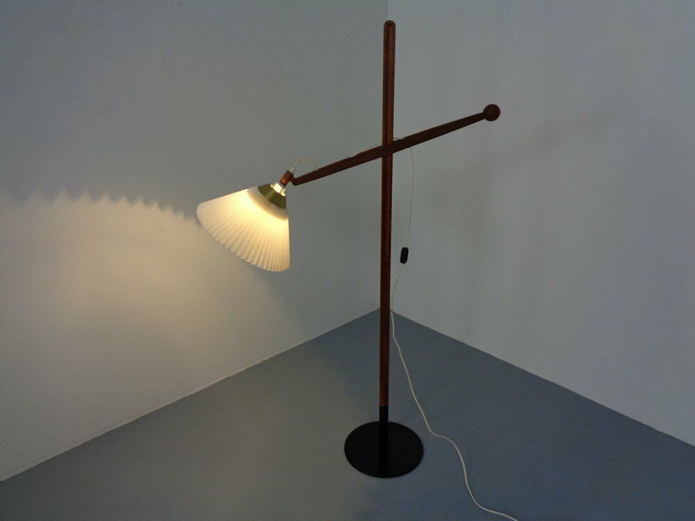 photo for sale Adjustable Teak Floor Lamp Model 325 By Vilhelm Wohlert For Le Klint, Denmark, 1950s