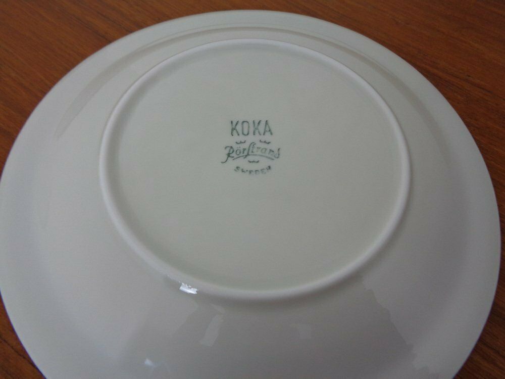 Swedish Stoneware Koka Plates By Hertha Bengtson For Rörstrand, 1960s, Set Of 6 photo vintage