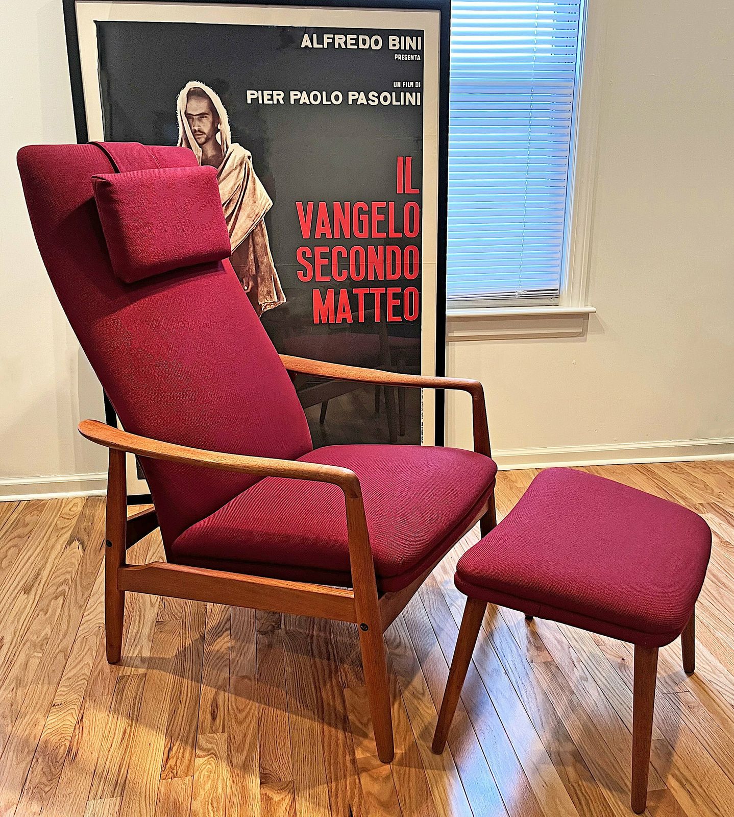 Danish Modern Søren Ladefoged Reclining Teak Lounge Chair And Ottoman photo for sale