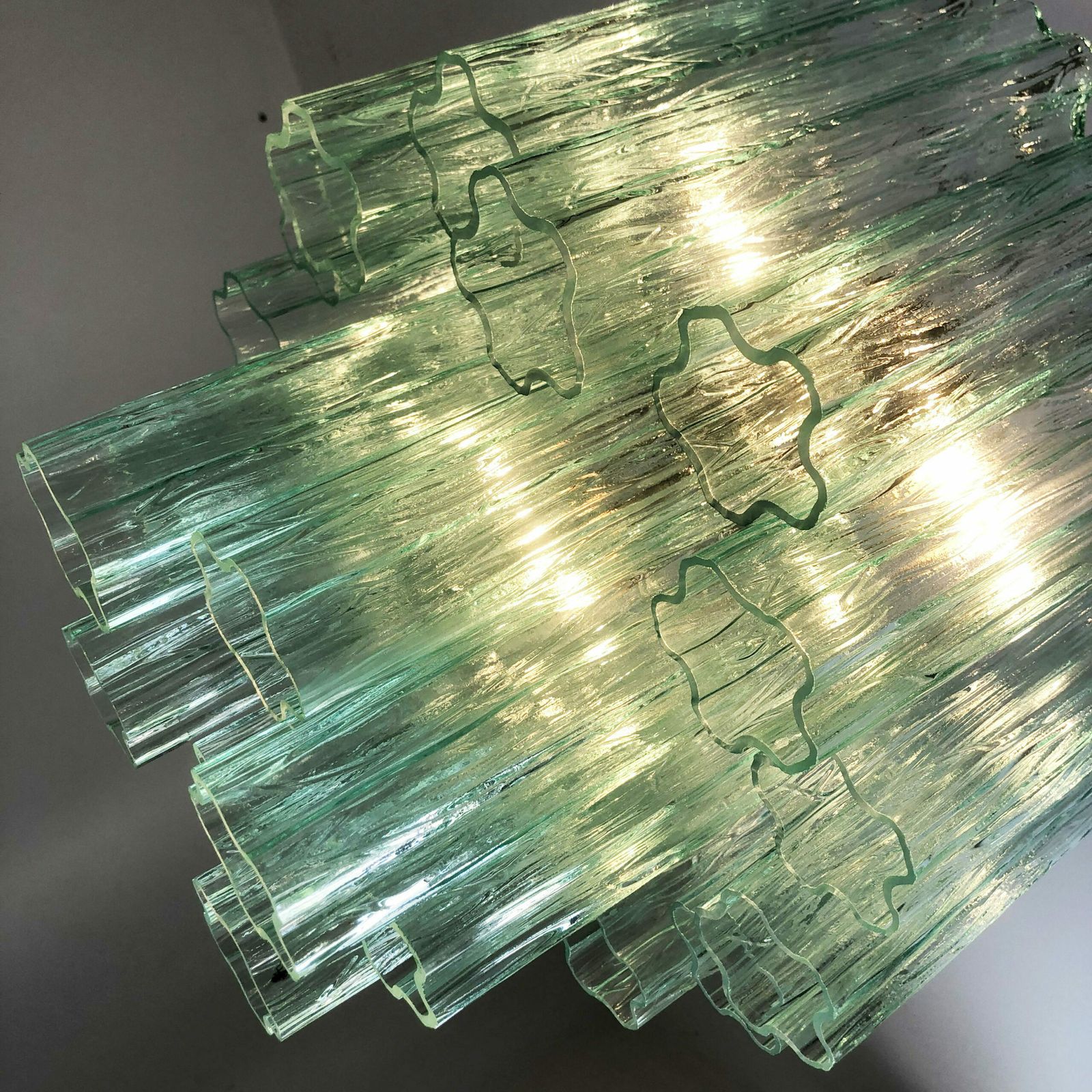 Green Wather Tronchi Murano Glass Chandelier D50 photo for sale