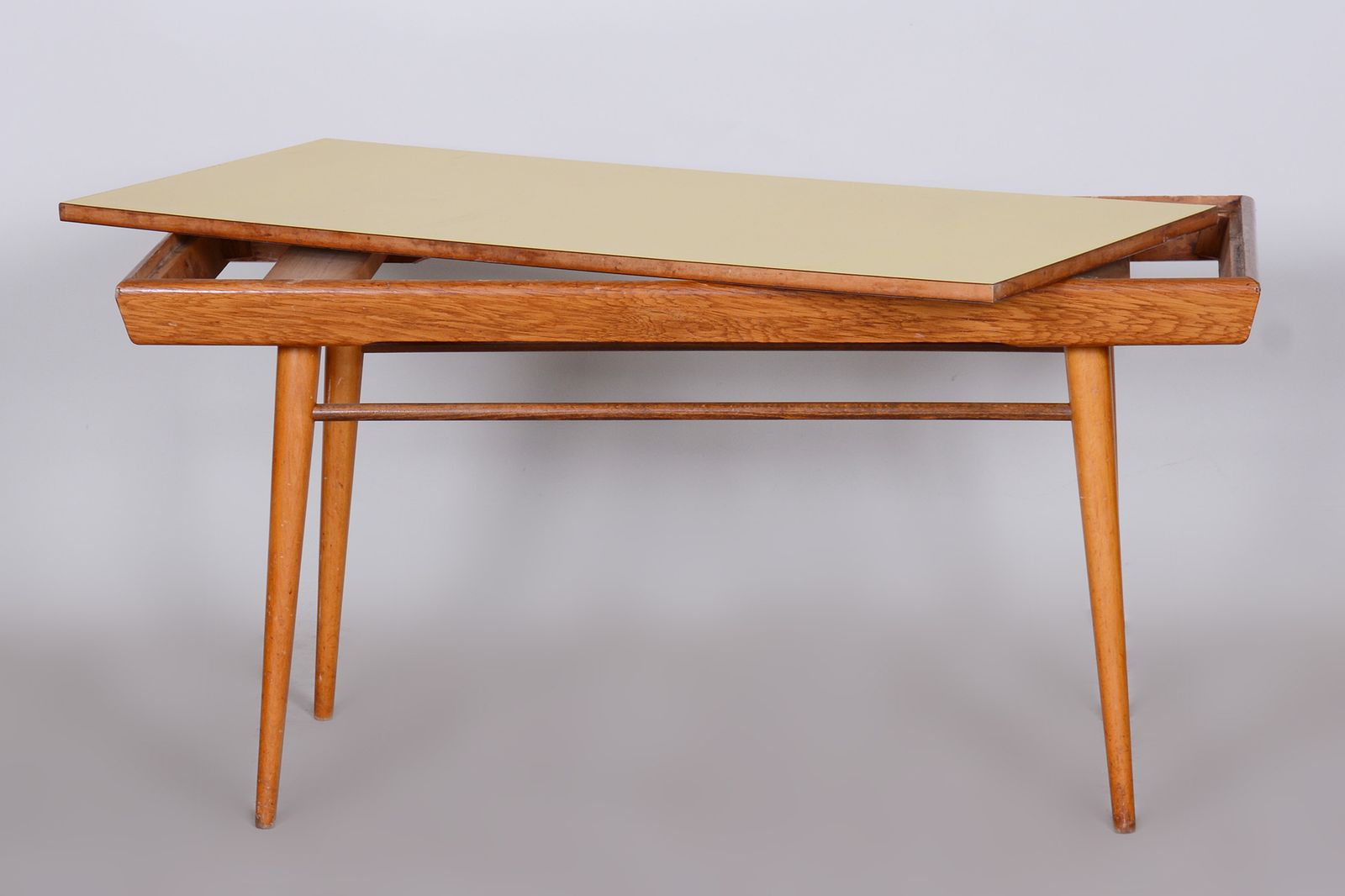 Oak Midcentury Coffee Table, Well Preserved Condition, Czechia, 1950s photo Furniture