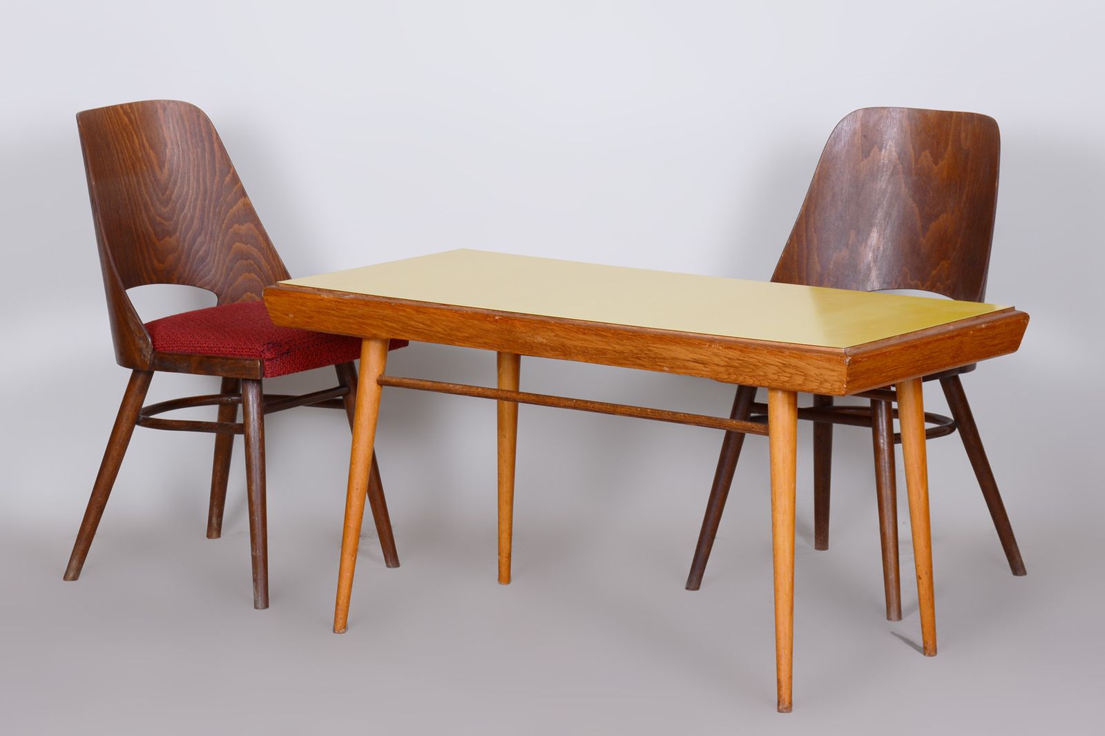 photo for sale Oak Midcentury Coffee Table, Well Preserved Condition, Czechia, 1950s