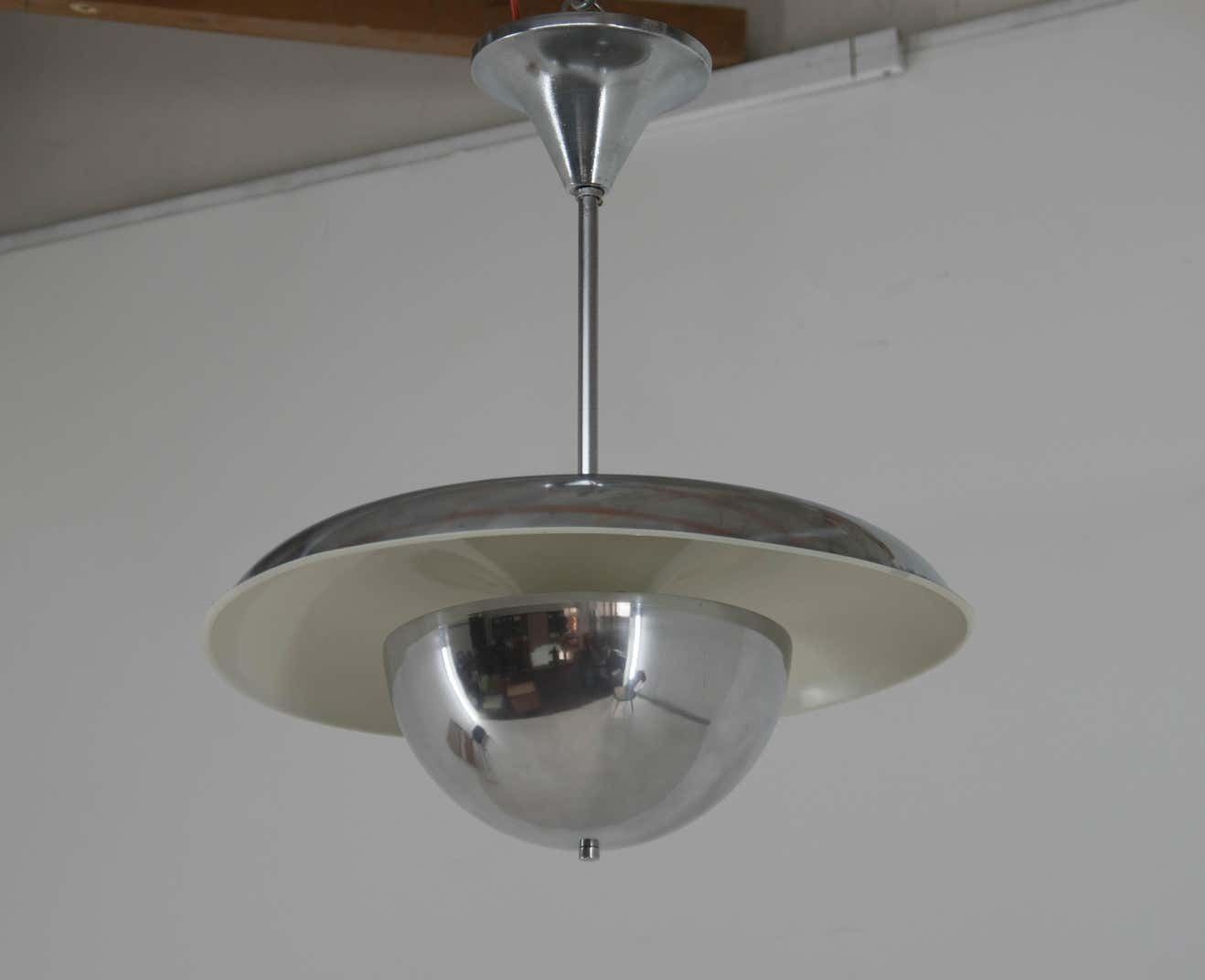 Rare Bauhaus Chandelier By Ias, 1930s, Restored photo for sale