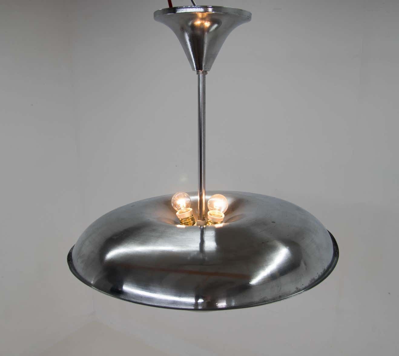 Rare Bauhaus Chandelier By Ias, 1930s, Restored photo Lighting