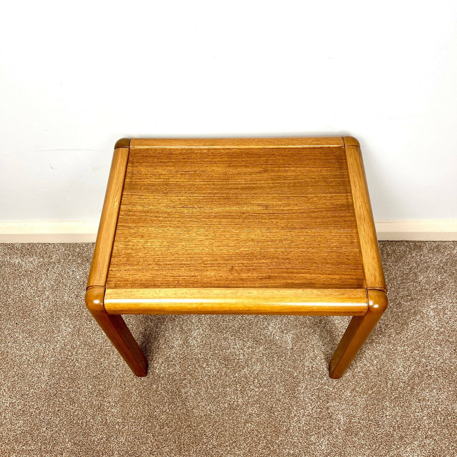 photo furniture Danish Teak Nest Of Tables, Mid Century Modern Retro Stacking Coffee Tables