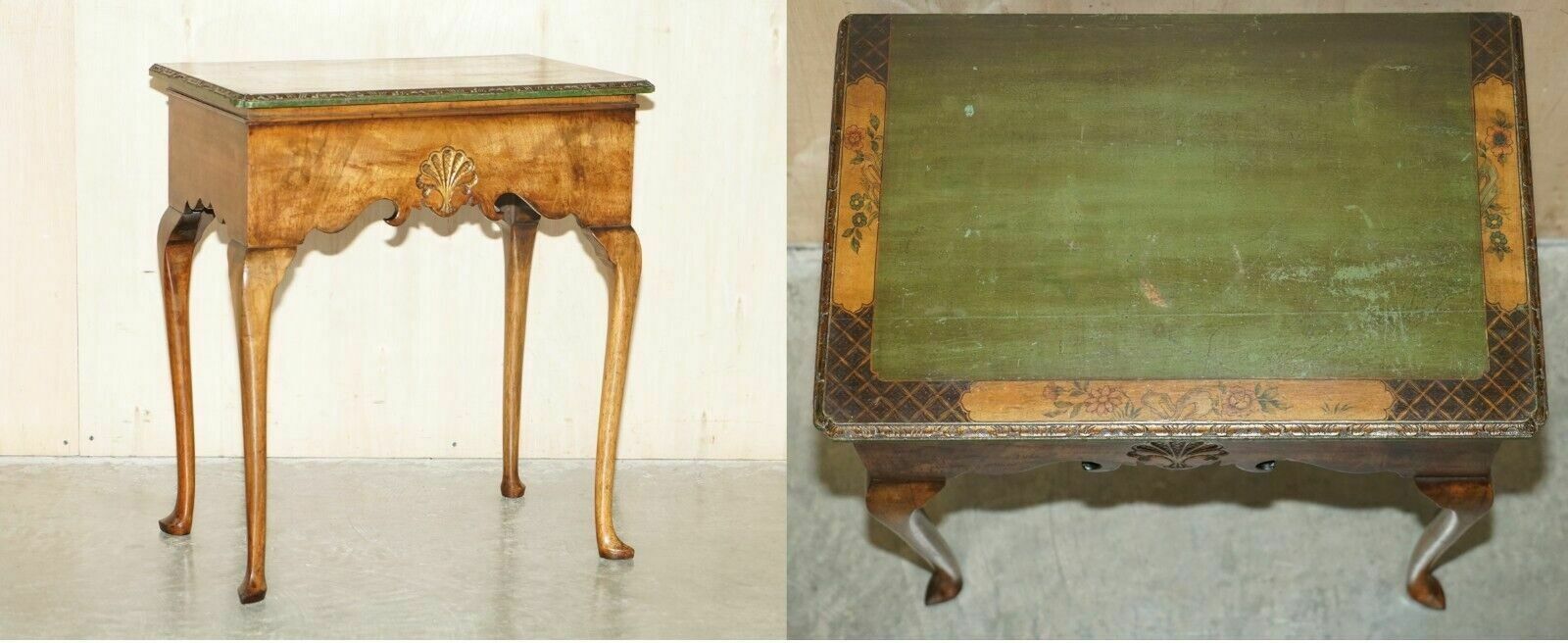 Fine Antique Victorian Chinese Chinoiserie Hand Painted Side End Lamp Wine Table