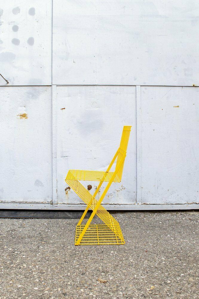 Italian Brutalist Iron Stacking Chairs, 1970s, Set Of 6 photo Garden Furniture