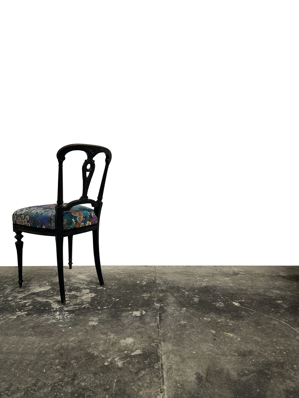 Pair Two Antique Aesthetic Movement Ebonised Hall Side Bedroom Chair In Velvet Fabric By House Of Hackney photo buy