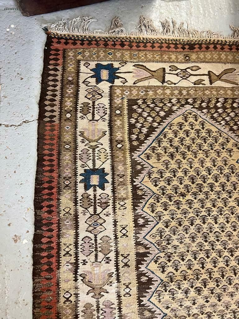 Antique Caucasian Shirvan Kilim Rug C. 1900 photo vintage