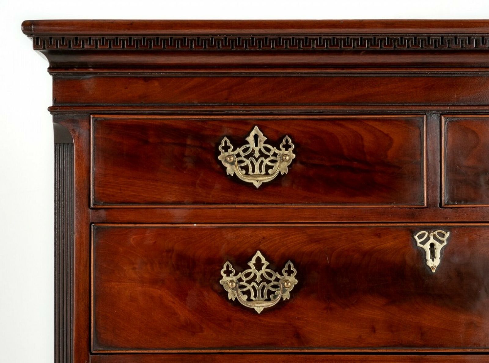 Georgian Chest On Chest Period Mahogany photo vintage