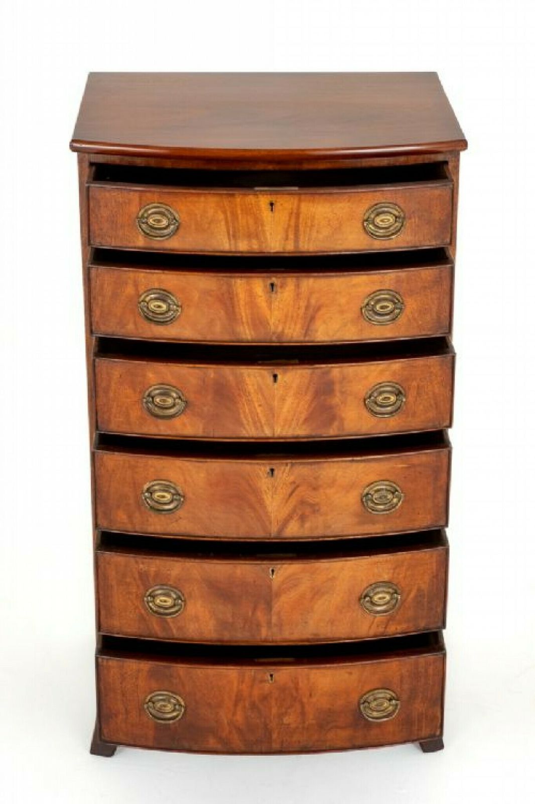 Regency Chest Drawers Tall Boy Bow Front photo 1295.0
