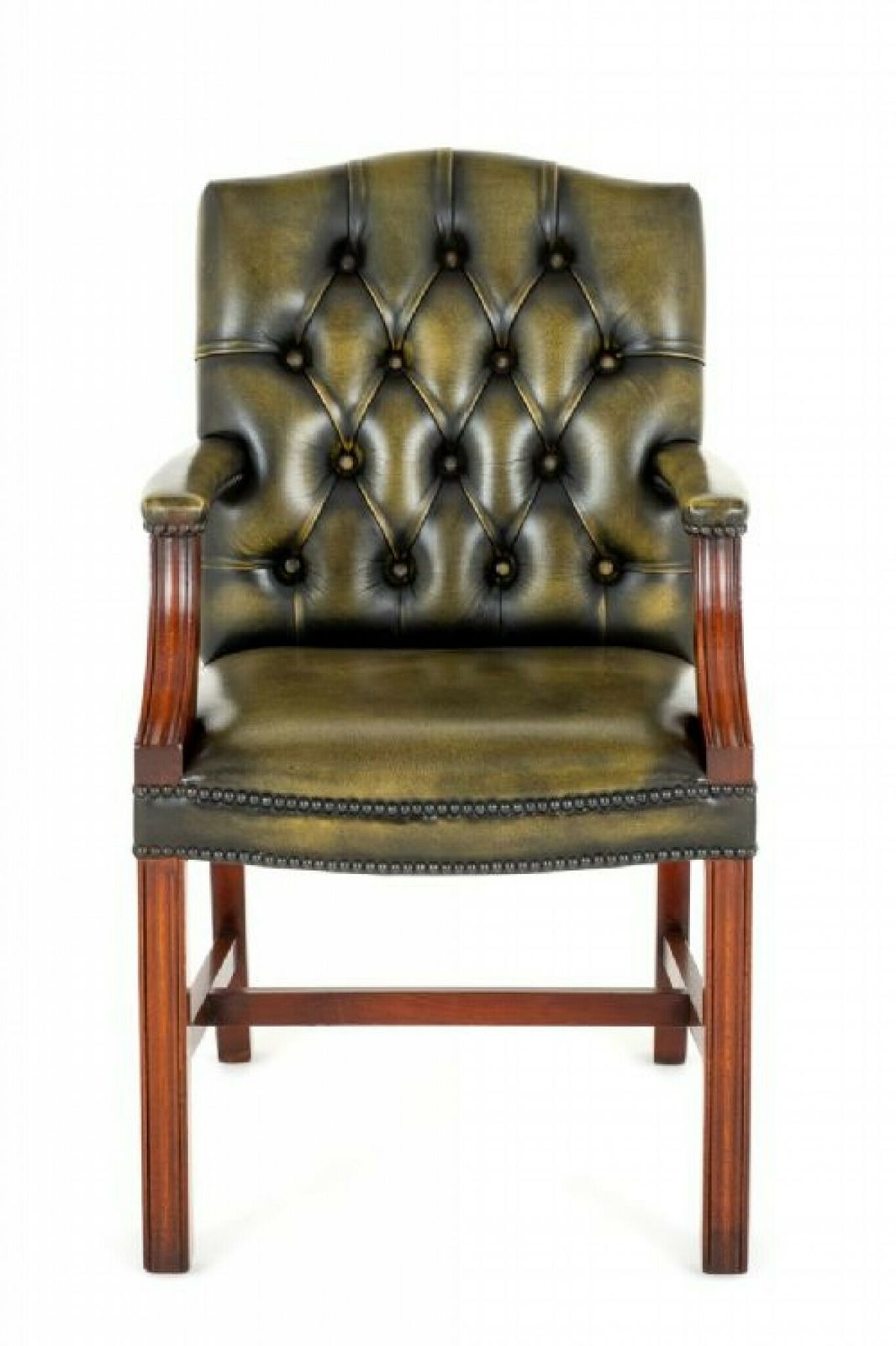 Georgian Revival Arm Chair Leather Gainsborough photo for sale