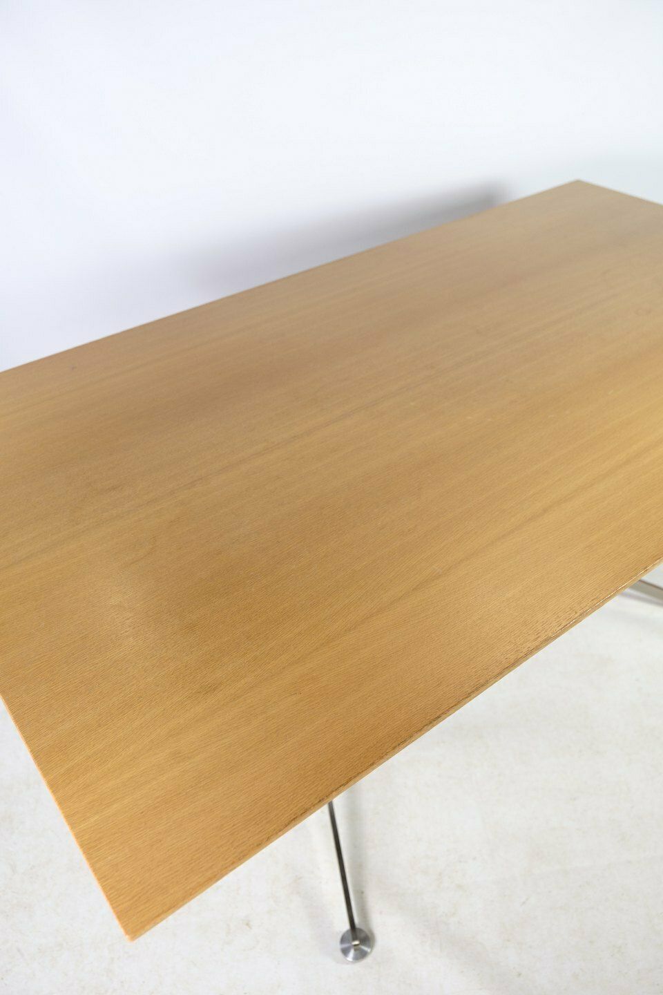 Spinal Dining Table, Paul Leroy, Oak, Matt Chrome Plated Steel Frame, Paustian photo for sale